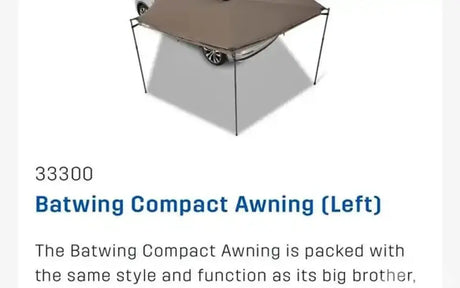 Passenger Side Rhino Rack Batwing Compact Awning — used camp awnings for sale (photo 3)