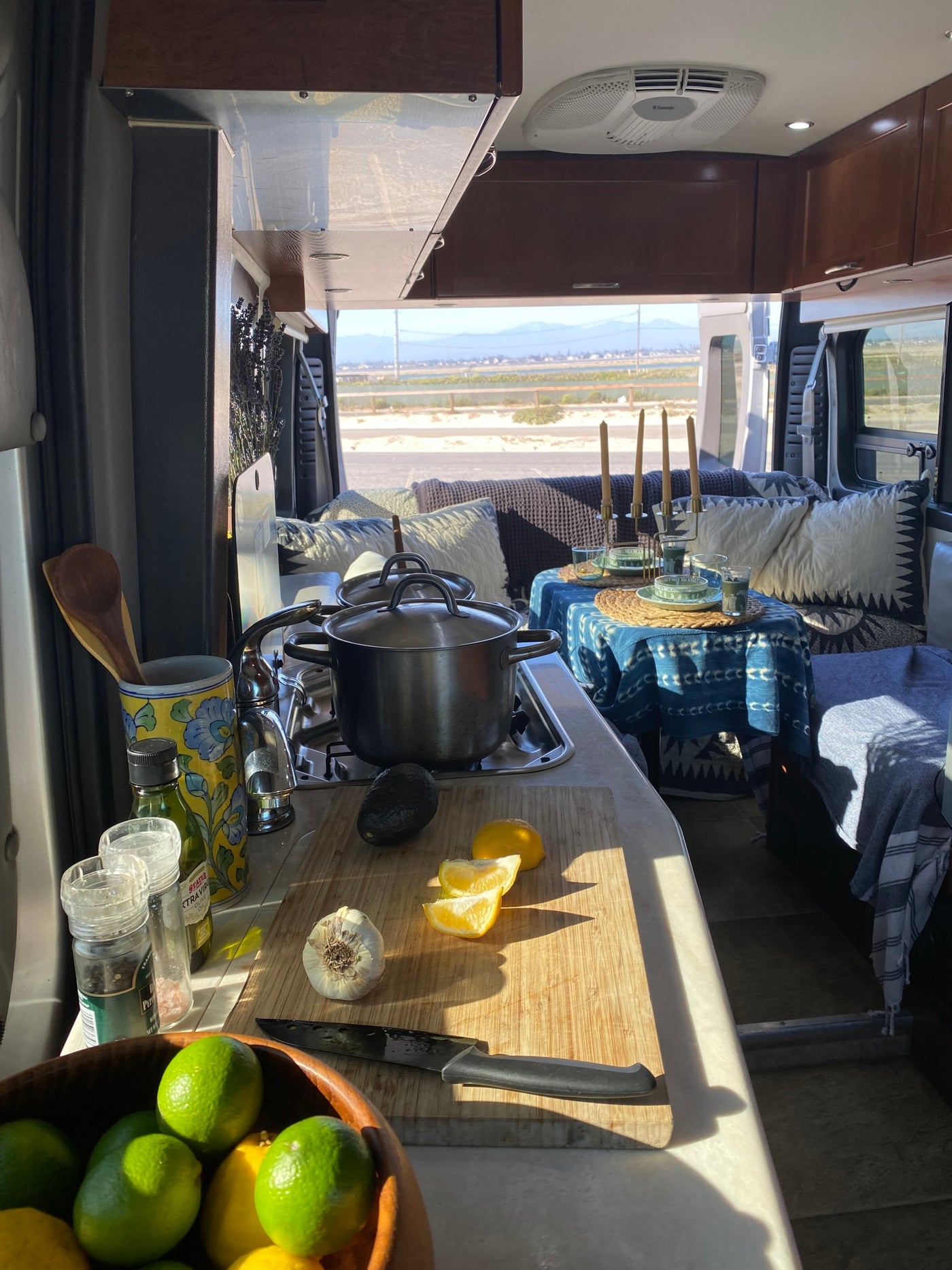  perfect for compact travel trailer comfort.|Relaxing inside an RV rental with open doors — photo 9