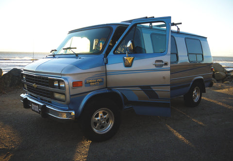 Beautiful Versatile Vintage Chevy VAN overland rental