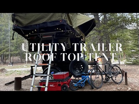 2023 Big Tex SA-30 5x8 Utility Trailer with Custom Overhead Rack and RTT Platform — walk-through video — video
