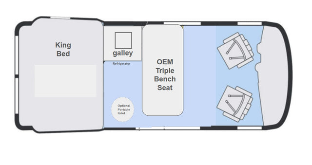  galley with fridge