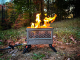  and LED lighting for cozy adventures.|Warm up your RV rental trip with a portable FIRECAN gas fire pit
