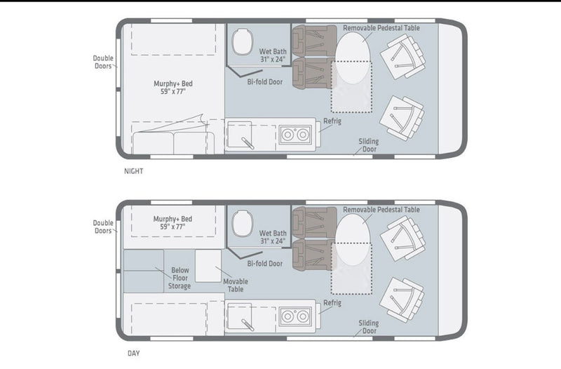  and comfortable front seats.|RV rental interior: swivel front seats — photo 2