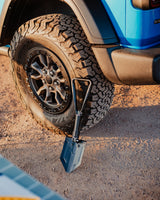 BFGoodrich tire & recovery shovel on an off-road ready RV rental. Prepped for your next outdoor adventure.