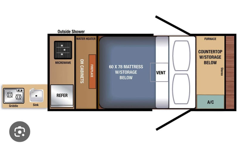  kitchen w/ refer — photo 1