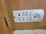 An LP gas leak detector, essential safety for an RV rental. Displays operating, alarm, and fault status lights for user awareness.