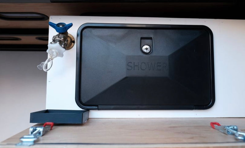  ideal for travel.|Compact living: Dual-zone fridge/freezer custom-built into an RV rental's storage — photo 7
