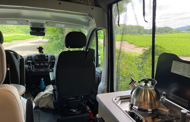  perfect for travel adventures.|An RV rental's versatile living space: soft cushions — photo 6