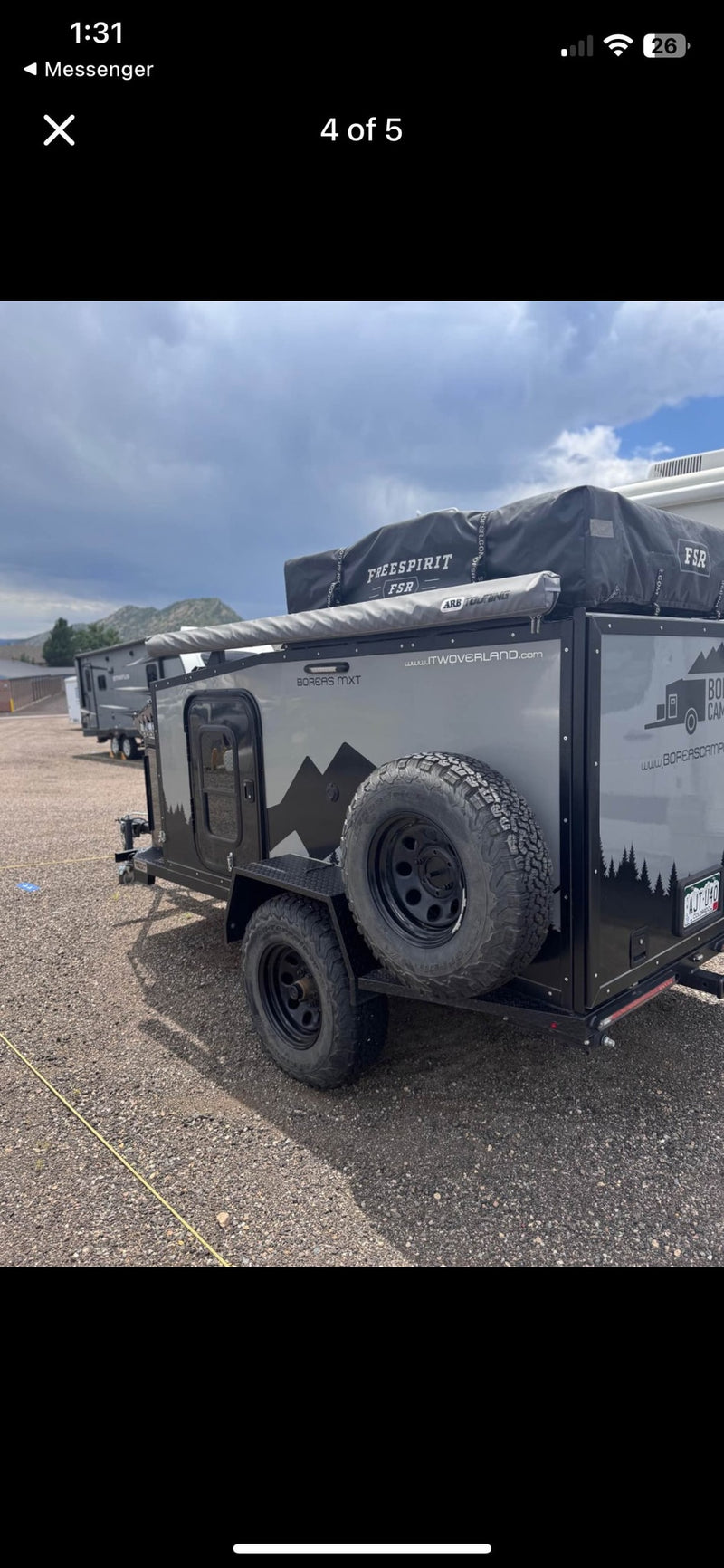 Explore off-grid with this Boreas MXT overland camping trailer! Great for RV rental, featuring a rooftop tent & rugged tires. — photo 2