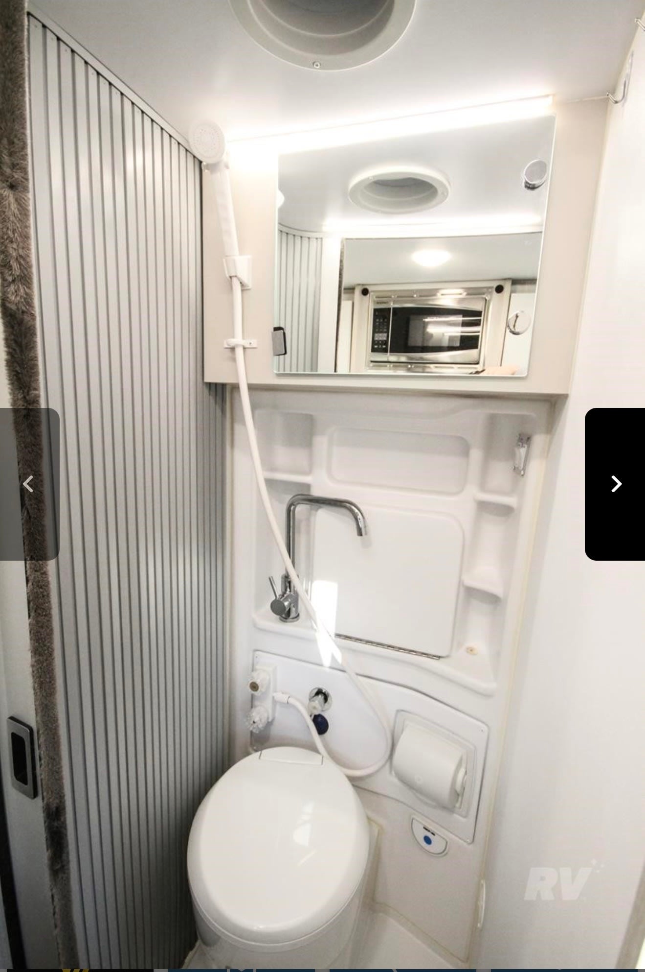  and ambient strip lighting.|Interior of an RV rental — photo 12