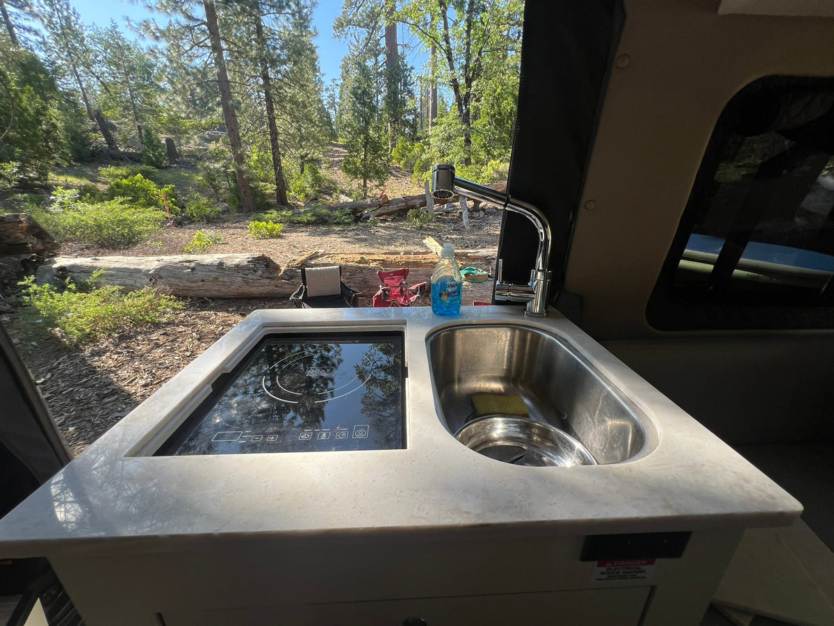  offering beautiful nature views for outdoor adventures.|Cozy rv rental interior showcasing a comfortable bed — photo 6