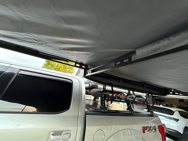 Free Spirit Recreation Rooftop Tent and Awning with RCI Bed rack — photo 2