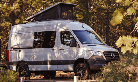 Soar with Peregrine 2020 Mercedes 4x4 Pop Top Camper overland rental