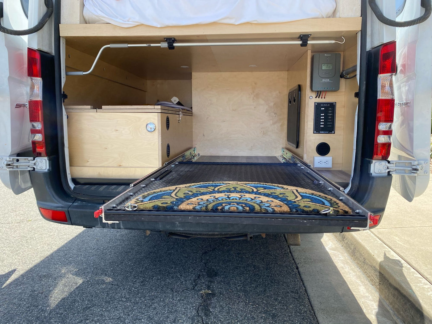  enjoying a desert sunset.|RV rental's modern kitchen: red retro fridge — photo 12
