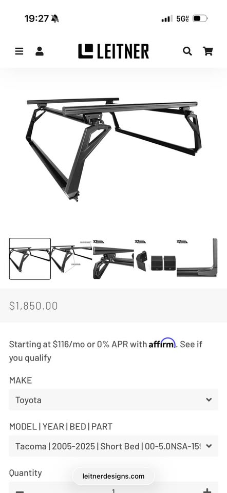 Leitner Designs ACS Forged Rack + Accessories – Short Bed Tacoma in Huntington Beach, CA (photo 4) — photo 4