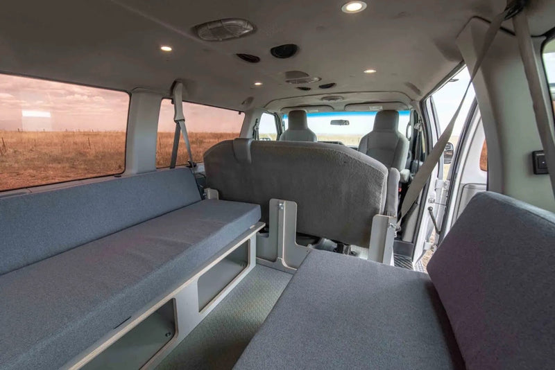  segmented bed fills this camper van's interior — photo 15