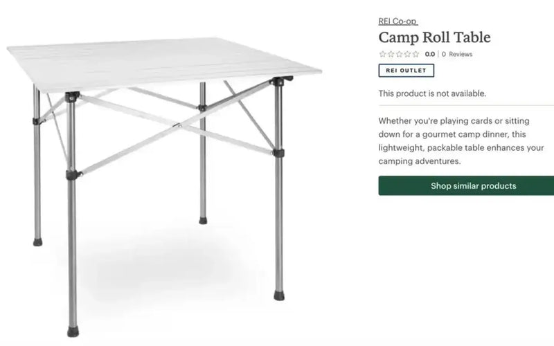 REI Camp Roll Table — new camp furniture for sale (photo 2) — photo 2
