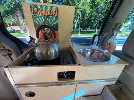 Micro-Camper includes all the camp gear. Perfect couple's adventure getaway