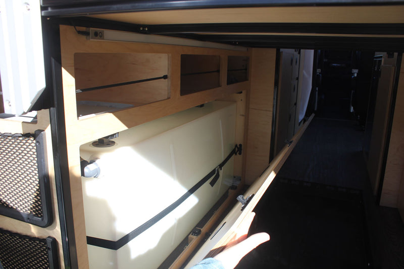  ideal for van life camping.|This rv rental offers an outdoor living setup: a grey camper van with extended awning — photo 17