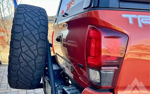 RiGd ultra-swing tire carrier with accessories