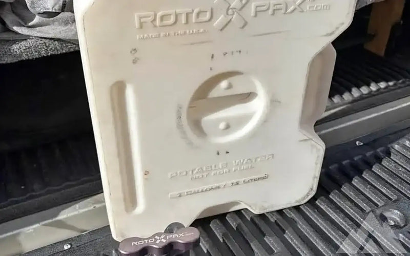 Rotopax 2gal water jug and mount — used water & fuel storage for sale — photo 1