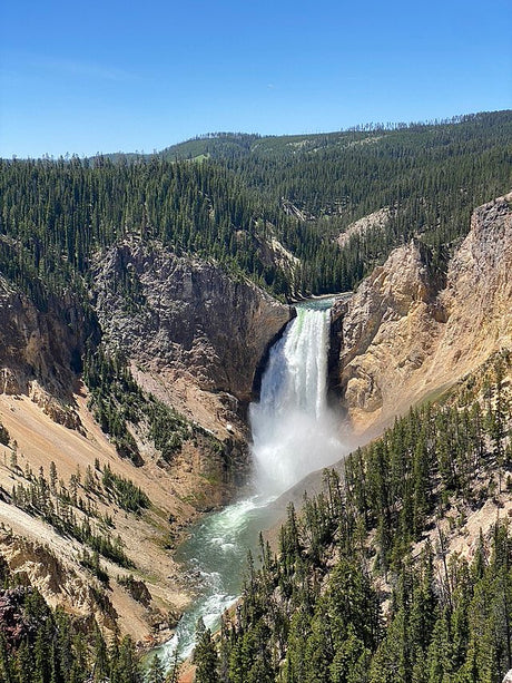 Explore Yellowstone's magnificent waterfall and Grand Canyon. Perfect scenic views for your next RV rental adventure!