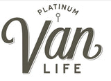  showcasing its plush cream interior with ambient lighting.|"Platinum Van Life" logo