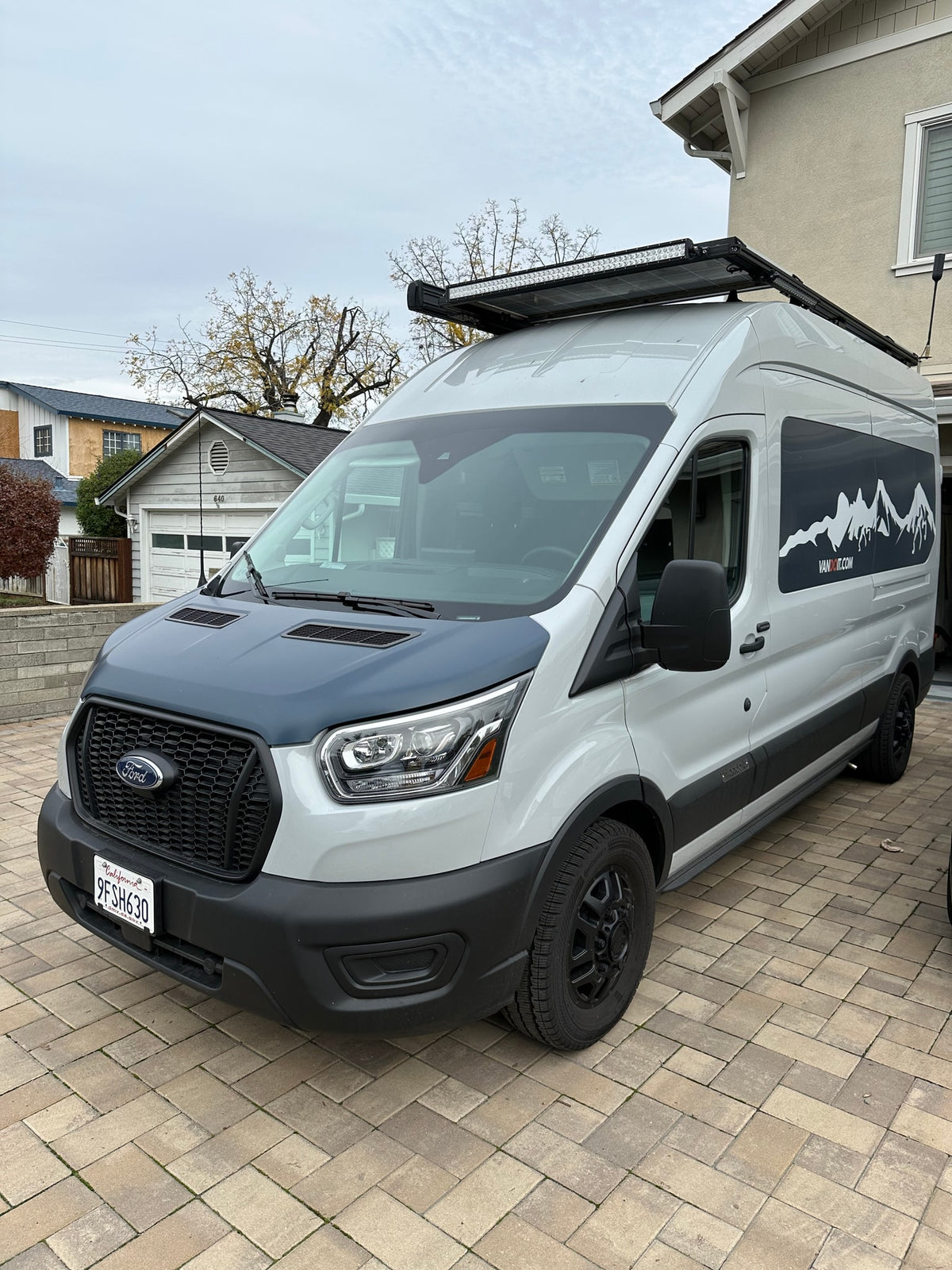 White Ford Transit camper van