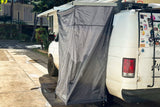 RV rental with Joolca privacy tent deployed, perfect for outdoor showering or changing during camping.