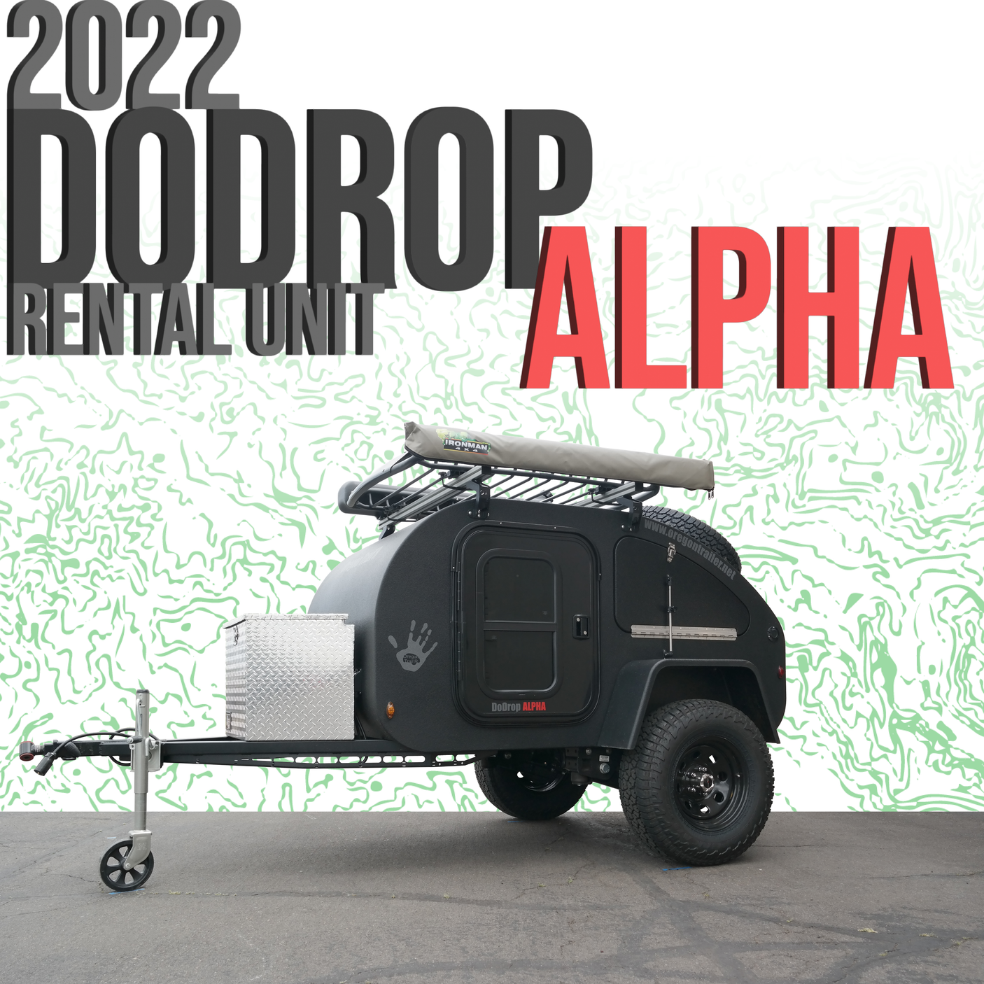 This 2022 DoDrop Alpha teardrop trailer is an ideal RV rental unit for your next outdoor adventure.