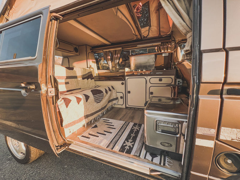  perfect for adventures.|Interior of a classic Westfalia camper with kitchen — photo 11