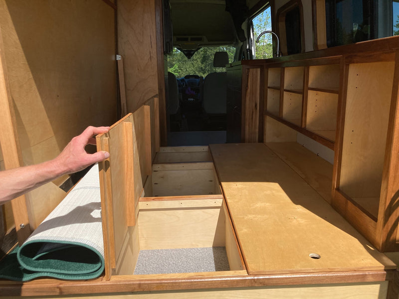  and a window.|Front cabin of an RV rental van — photo 13