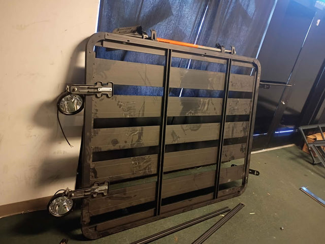 Think Rhino Roof Rack with shovel and lights New but open box, comes with mounting hardware — photo 3
