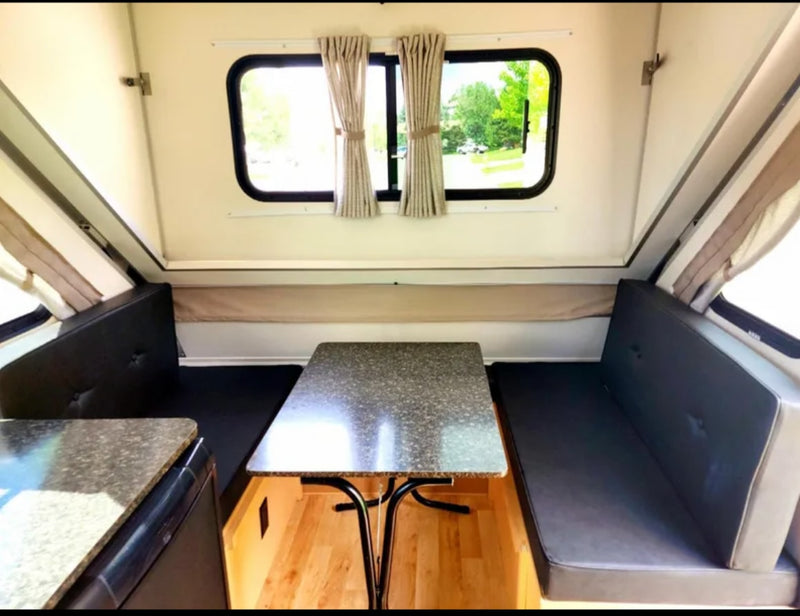  parked on a residential street. Perfect for your next trip!|RV rental floor plan: 60"x76" sofa bed — photo 9