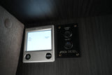RV rental's Alde control panel displaying 75.0°F, with separate switches for Summer Pump and Alde Diesel heating.
