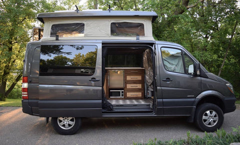 Earl the Grey 2016 Sprinter 4x4 Pop Top that sleeps 5 overland rental
