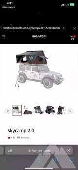 Skycamp 2.0 Hard Shell Roof Top Tent — used rooftop tents for sale
