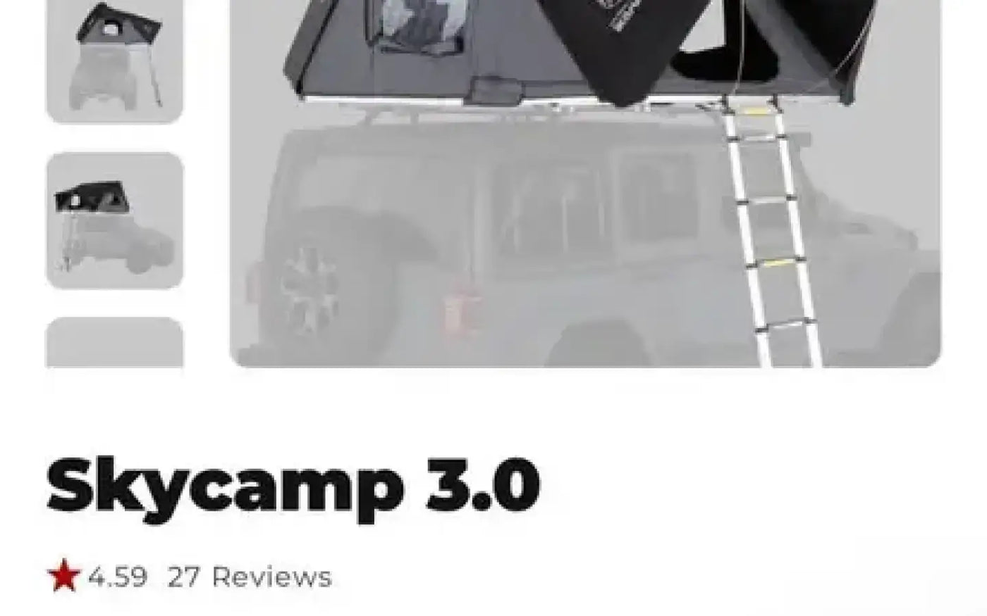Skycamp 3.0 Rocky Black shell — used rooftop tents for sale (photo 4) — photo 4