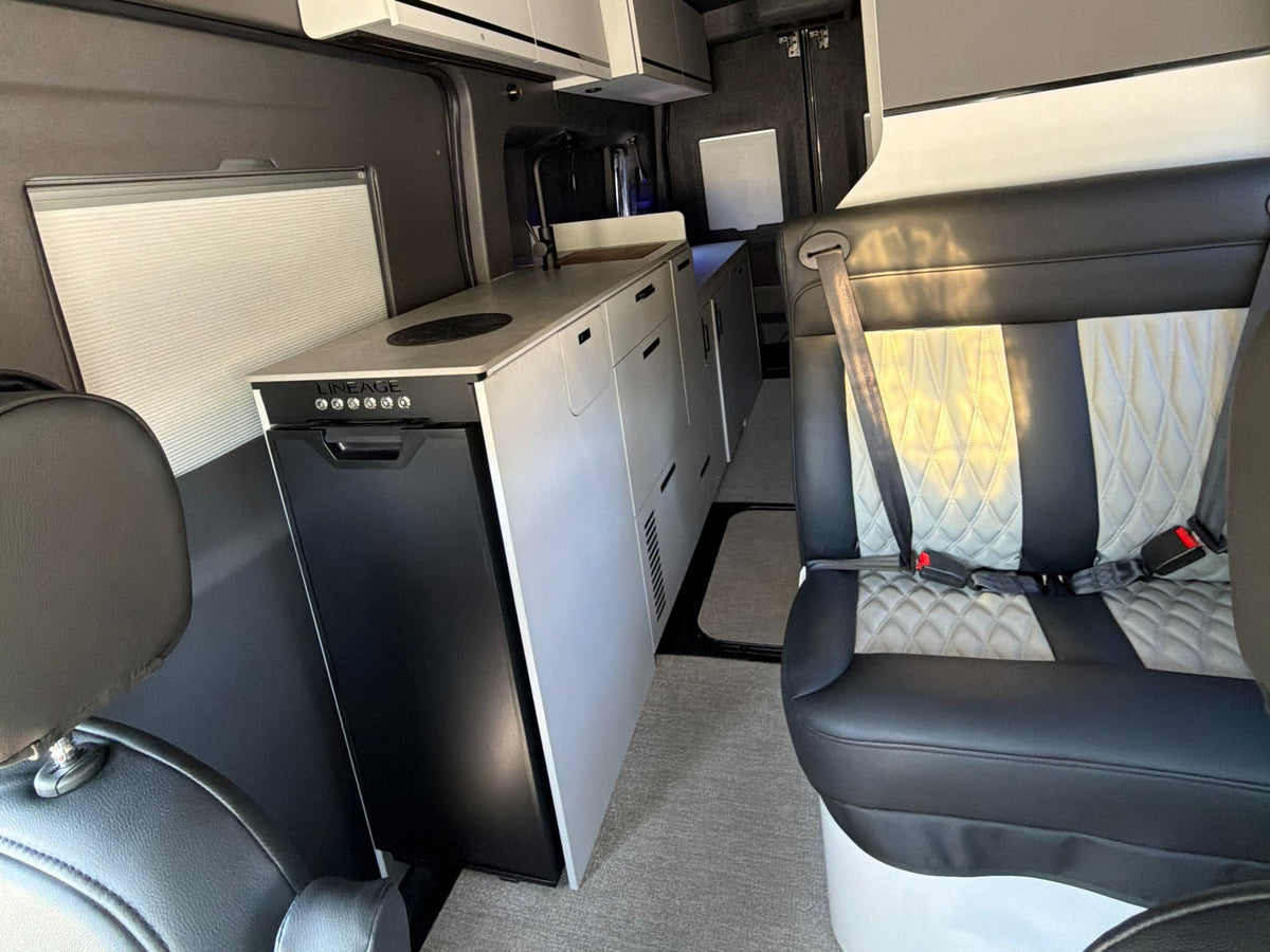  ready for travel.|Modern RV rental van interior: dashboard with screen — photo 4