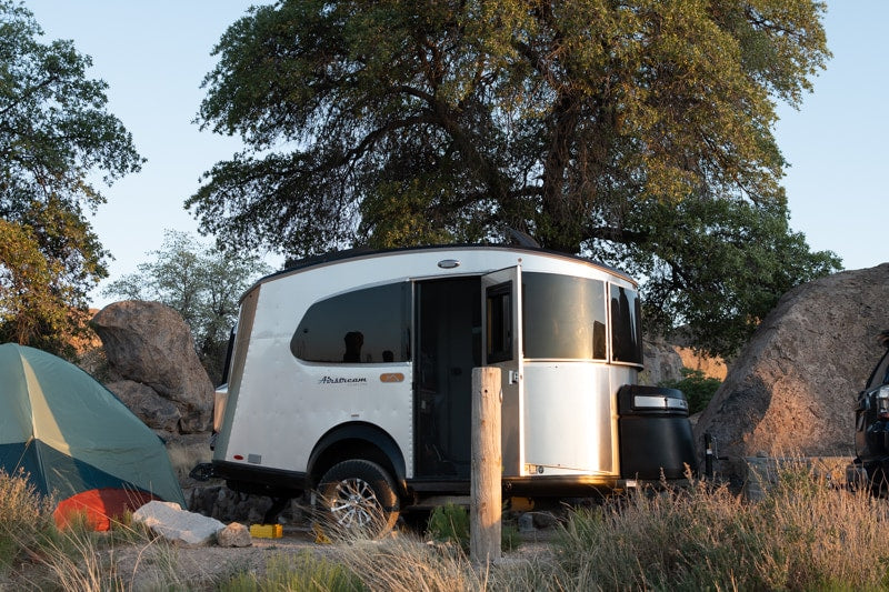 Small Airstream RV rental and tent camped among rocks & trees. Your outdoor adventure awaits! — photo 13