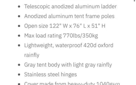 Smittybilt Gen 2 Overlander XL Roof Top Tent — used rooftop tents for sale (photo 6)