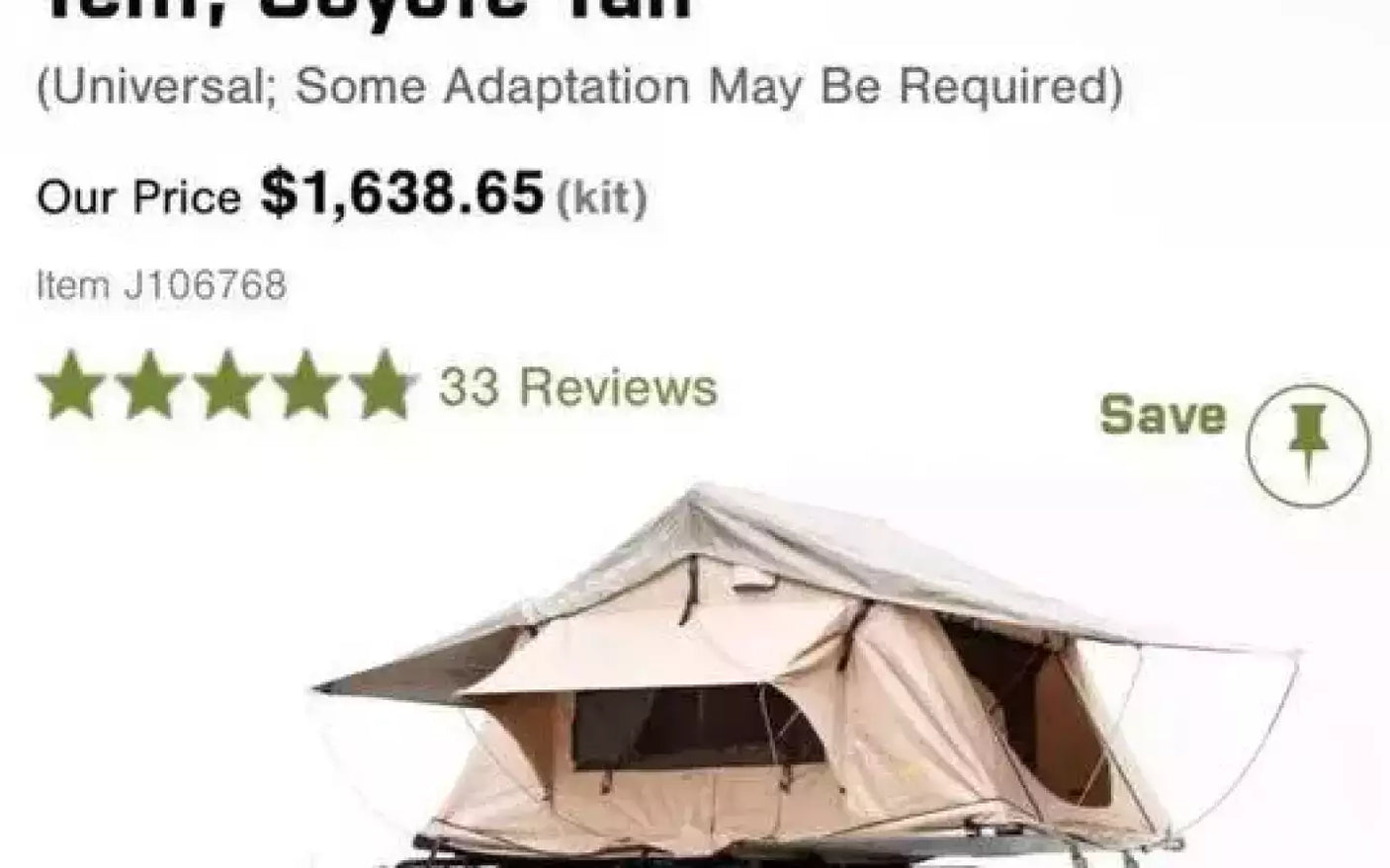 Smittybilt Rooftop Tent — used rooftop tents for sale (photo 4)