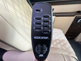 An RV rental's RoadComfort™ remote controls multi-zone seat massage, offering ultimate comfort for journeys.