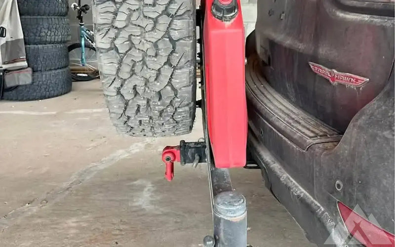 Spare Tire Carrier w/ Rotopax — used tire carriers & swing outs for sale — photo 1