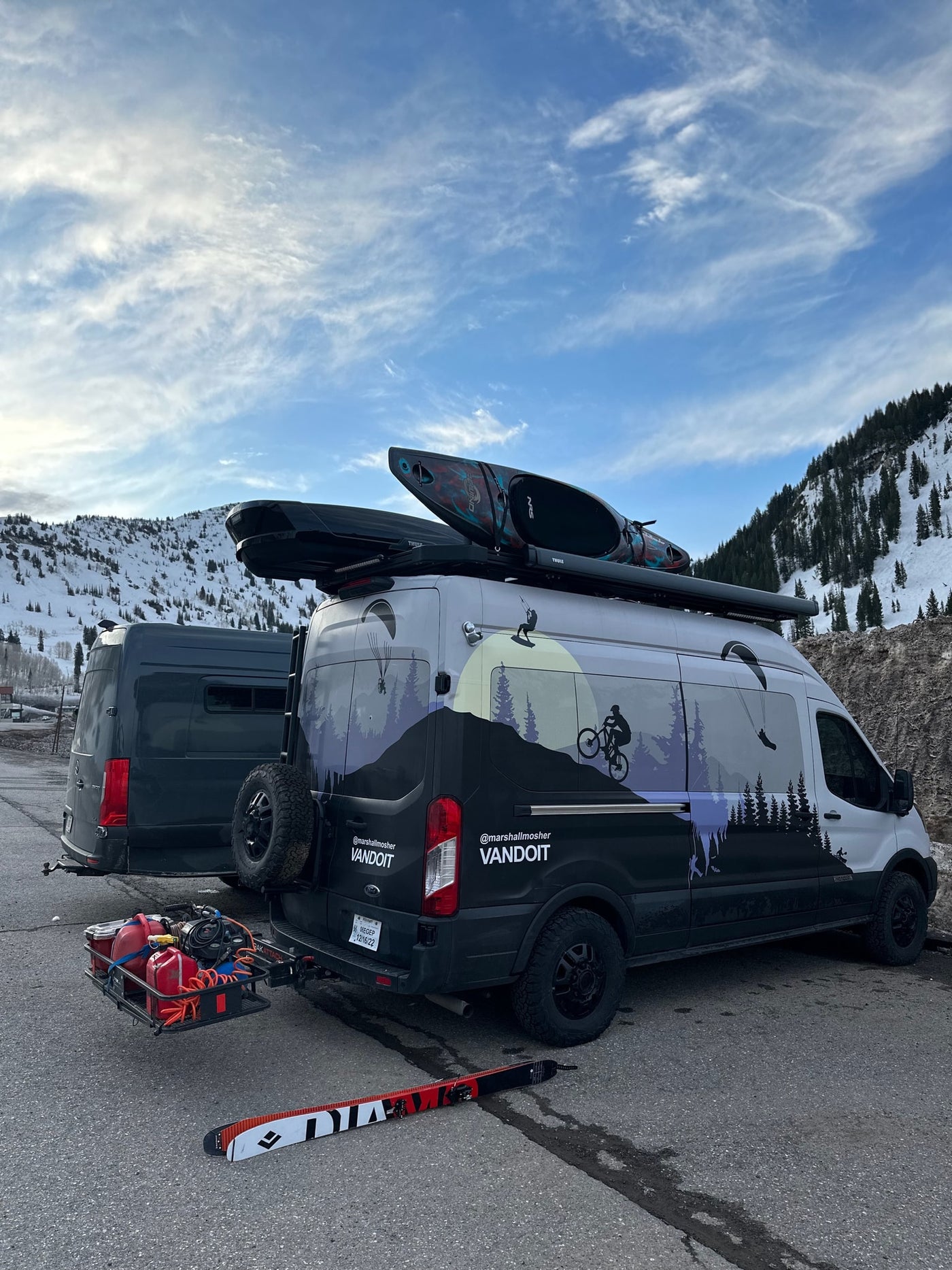  parked in a desert mountain landscape.|Adventure-ready custom van — photo 9