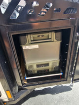 This RV rental's exterior compartment houses a convenient slide-out portable fridge/freezer, ideal for camping and travel.