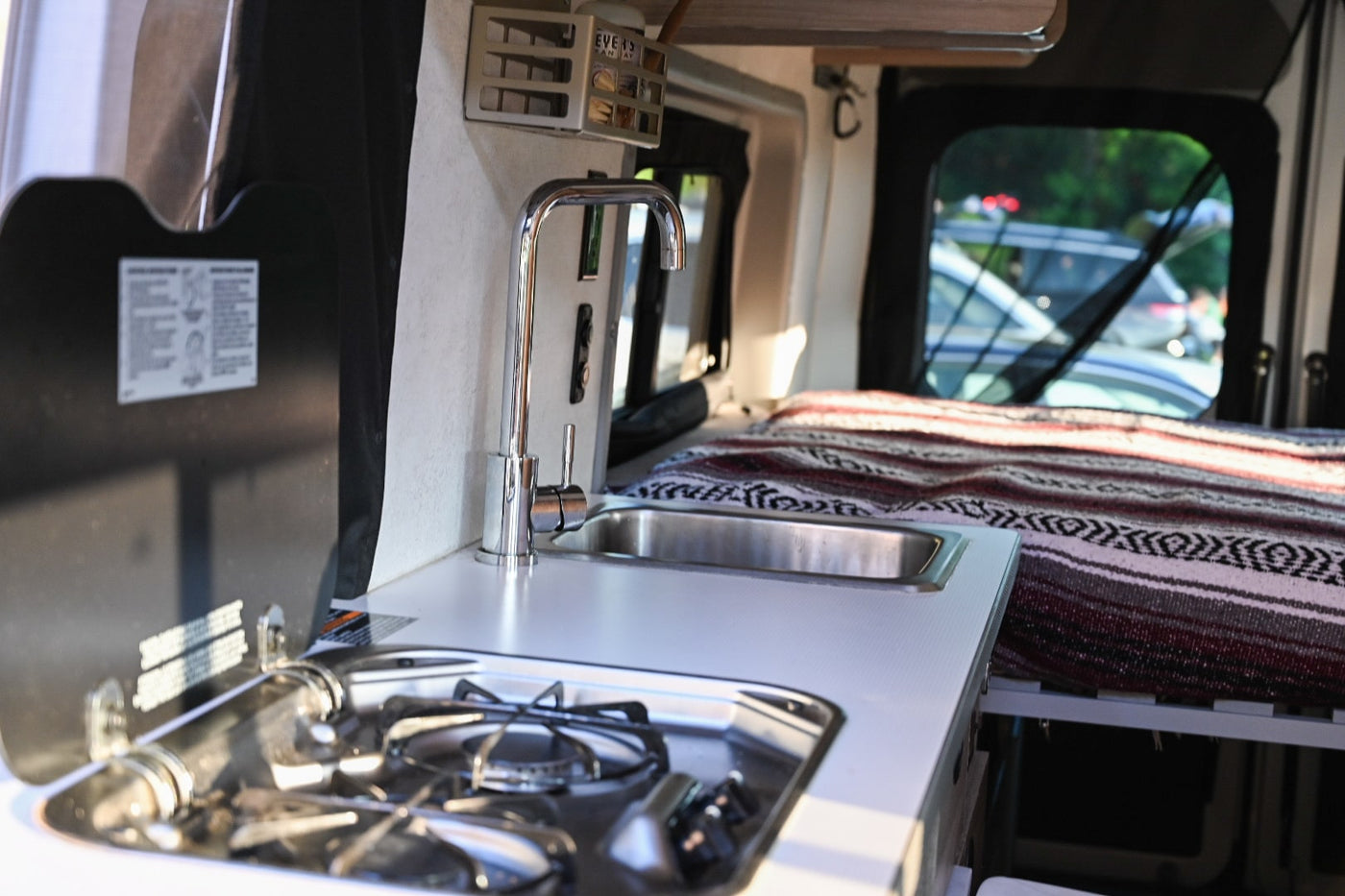  with nature view.|Experience RV rental comfort: interior with dining table — photo 8