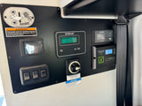 RV rental control panel: Euroloft bed lift, water pump, Zamp solar charge, and battery status for utility management.