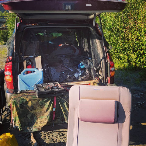 Hildr, 2003 Toyota Sequoia SUV Camper - Alaska Karavan Rentals overland rental