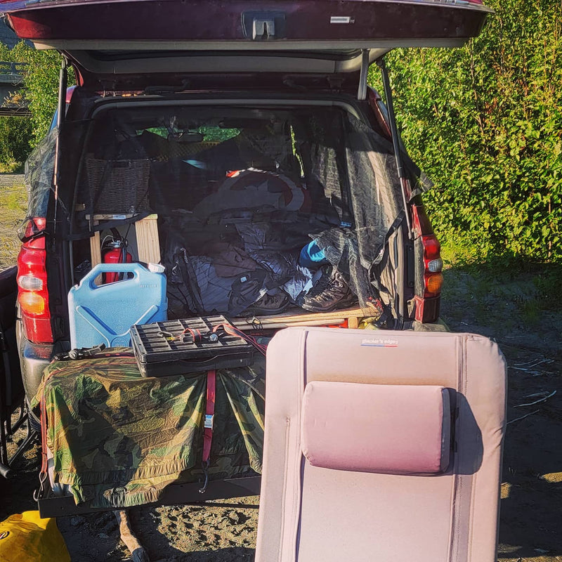  great for exploring. Consider an rv rental for similar scenic adventures!|This DIY camper conversion for an RV rental features a bed — photo 1